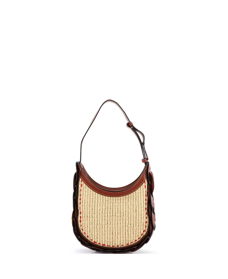 Pre-Owned Chloe Small Darryl Hobo Raffia and Leather