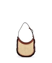 Pre-Owned Chloe Small Darryl Hobo Raffia and Leather