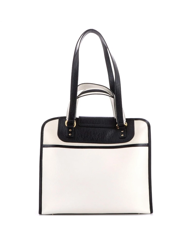 Pre-Owned Salvatore Ferragamo Medium Iconic Double Gancini Tote Bag Gancini Quilted Leather