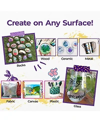 Pintar Acrylic Paint Markers Set - Fine Tip Paint Pens - Acrylic Markers Paint Pens - Acrylic Paint Pens for Rock Painting