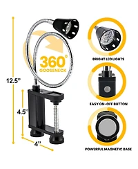 Sorbus 2 Pack 360 Degree Flexible Gooseneck Bbq Grill Led Lights with Magnetic Base