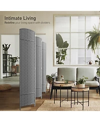 Sorbus 6 Panel Room Divider Panel - Extra Wide Double Hinged Panels - Folding Privacy Screens