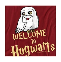 Harry Potter Men's Hedwig Welcome To Hogwarts T Shirt