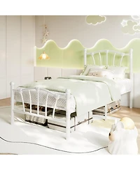 gaomon Twin Metal Bed Frame, Frames for Girls