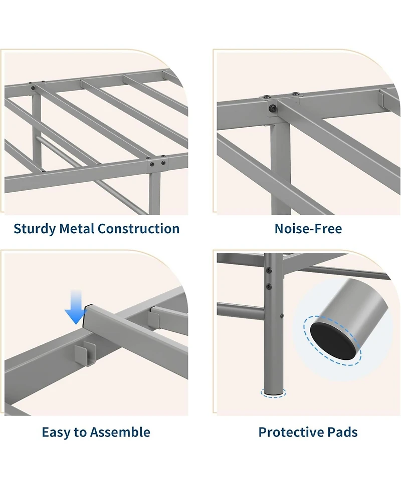 gaomon Twin Metal Bed Frame, Frames for Girls