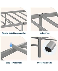 gaomon Twin Metal Bed Frame, Frames for Girls