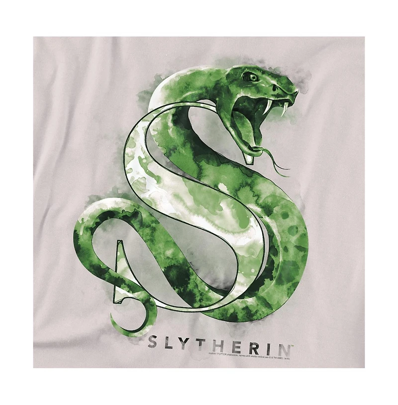 Harry Potter Men's Slytherin Watercolor Crest T Shirt