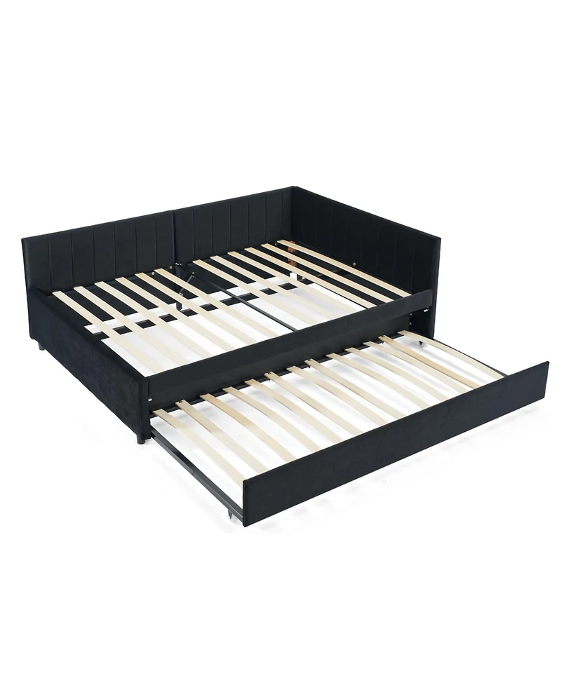 Streamdale Furniture Velvet Daybed with Trundle