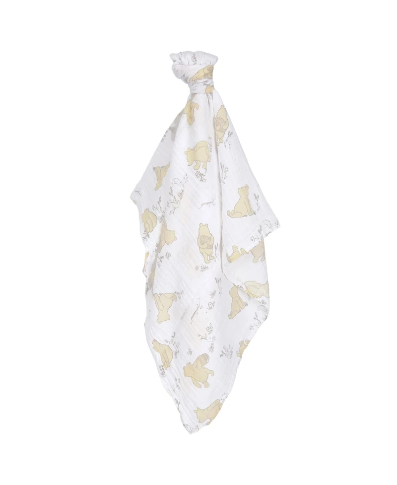 Lambs & Ivy Disney Baby Winnie the Pooh Swaddle Blanket & Plush Toy Gift Set