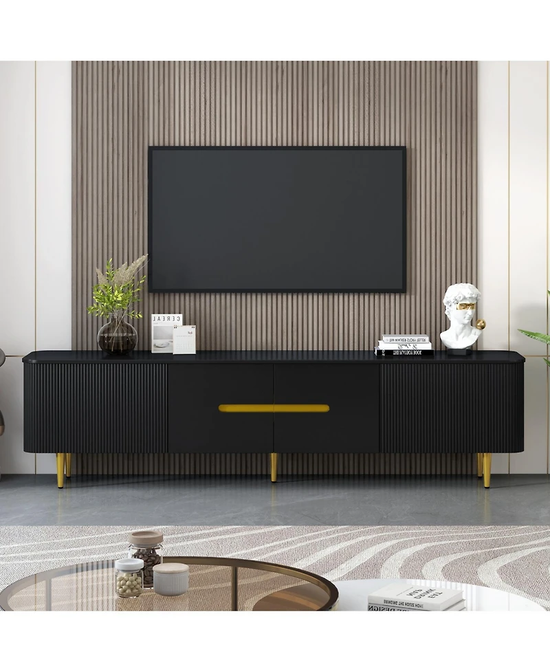 Streamdale Furniture 78.7" Minimalist Tv Stand - Entertainment Center