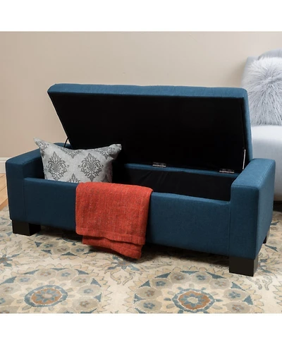 Streamdale Furniture Lawton Fabric Storage Ottoman Contemporary Style With Ample Storage