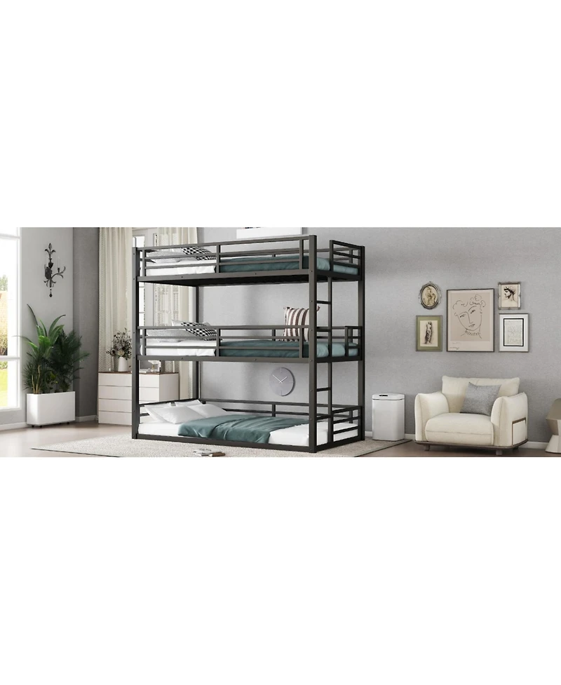 Streamdale Furniture Triple Bunk Bed, Metal
