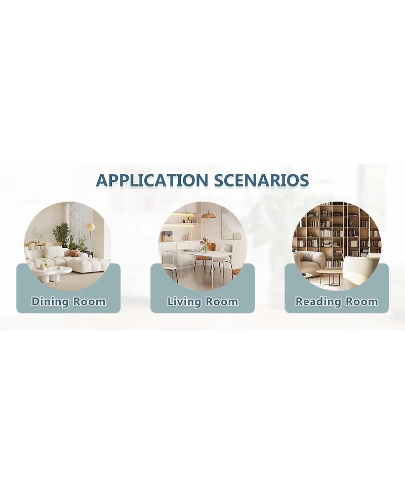 Streamdale Furniture Minimalist Pu Leather Dining Chair with Metal Legs