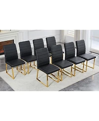 Streamdale Furniture Streamdale 8-Pack Heavy-duty Chairs: 2.1" Cushion, Iron Frame, Home/Office Value