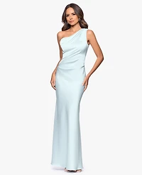 Betsy & Adam Petite One-Shoulder Sheath Gown