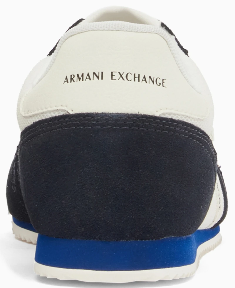 A|X Armani Exchange Men's Suede and Mesh Trip Sneakers