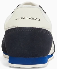 A|X Armani Exchange Men's Suede and Mesh Trip Sneakers
