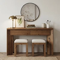 Tribesigns 63-Inch Solid Wood Console Table with 2 Drawers, Farmhouse Entryway Table, Narrow Sofa Table, Vanity Table