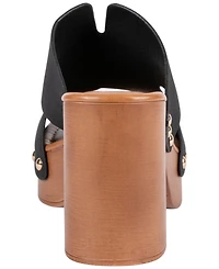 Gc Shoes Women's Cocktail Cutout Wooden Block Heel Platform Sandals