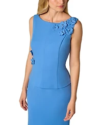 Adrianna Papell Women's 3D Floral Mermaid Ball Gown