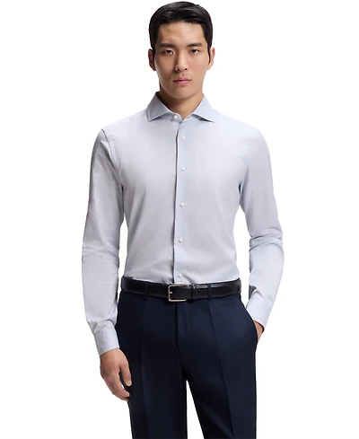 Boss by Hugo Men's Italian-Made Cotton Slim-Fit Dress Shirt