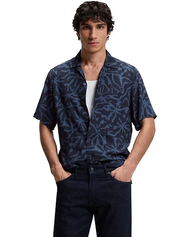 Boss by Hugo Men's Regular-Fit Maxi Print Short-Sleeve Shirt