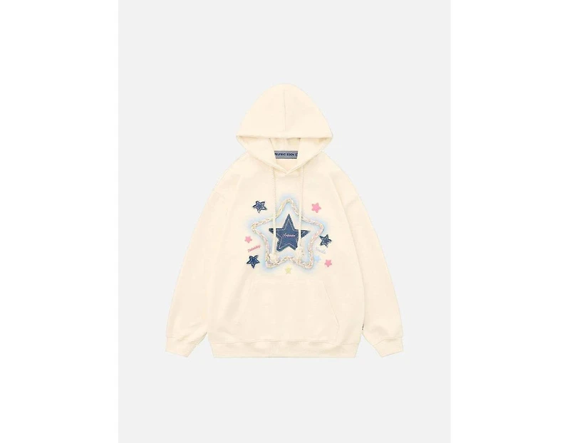 Aelfric Eden Women's Denim Star Applique Hoodie
