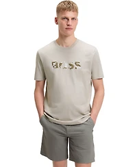 Boss by Hugo Men's Logo Print Cotton-Jersey T-Shirt