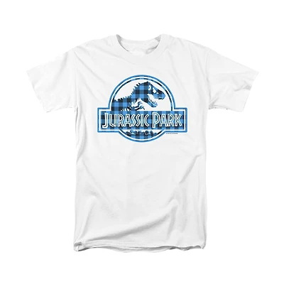 Jurassic Park Men's Plaid Logo T Shirt