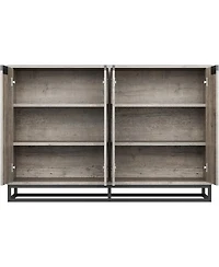 gaomon 55" Buffet Sideboard Storage Cabinet, Modern Entryway Console with Adjustable Shelves, Grey