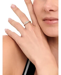 Devata Dome Ring Rhodium Plated Sterling Silver