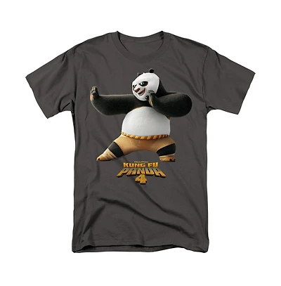 Kung Fu Panda Men's 4 Po And Logo T Shirt