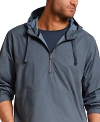 Vintage & Black Men's Distressed Poplin Pull-On Hoodie Jacket