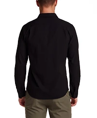 Vintage & Black Men's Long-Sleeve Mini Seersucker Shirt