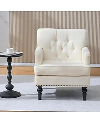 Streamdale Furniture Tufted Club Chair, Accent Chair, Upholstered Button Armchair