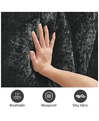 Streamdale Furniture Soft Velvet Boneless Sofa, Ergonomic, No Assembly, Black