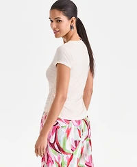 I.n.c. International Concepts Women's Side-Tie T-Shirt, Exclusively at Macy's
