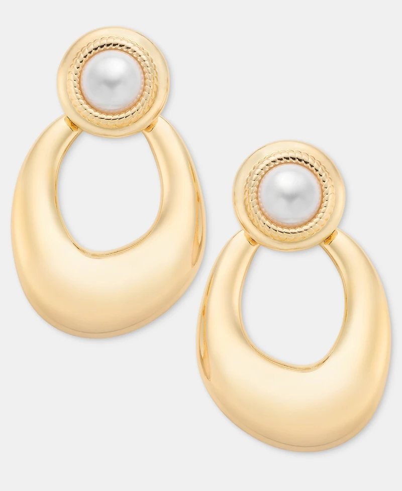 I.n.c. International Concepts Imitation Pearl Open Drop Earrings, Macy's Exclusive