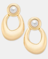 I.n.c. International Concepts Imitation Pearl Open Drop Earrings, Macy's Exclusive
