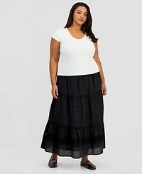 And Now This Trendy Plus Short-Sleeve Ringer Tee, Macy's Exclusive