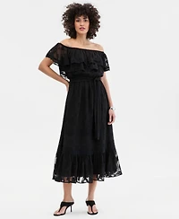 I.n.c. International Concepts Women's Off-The-Shoulder Lace Midi Dress, Macy's Exclusive