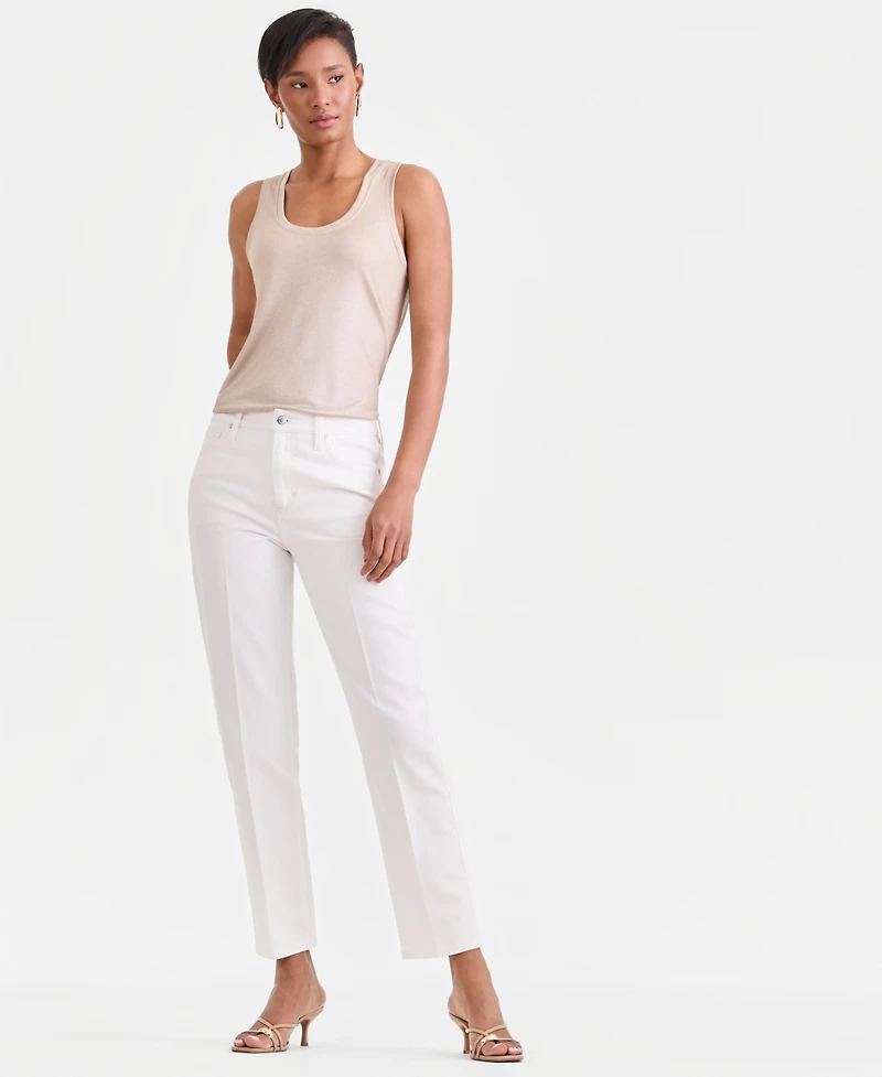 I.n.c. International Concepts Women's High-Rise Straight Ankle Jeans, Macy's Exclusive