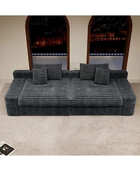 Streamdale Furniture Modular Sectional Sofa, Plush Corduroy