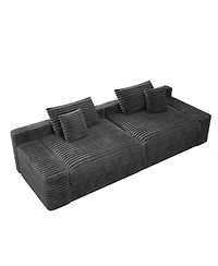 Streamdale Furniture Modular Sectional Sofa, Plush Corduroy