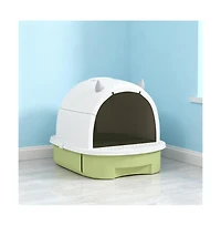 Zeus & Ruta Covered Cat Litter Box with Scoop & Deodorizing Bags