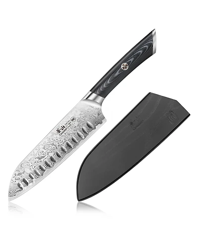 Cangshan Kuro Series Steel 7" Santoku Knife with Sheath