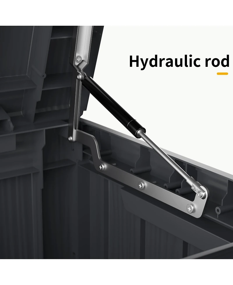 80 Gal. Waterproof Outdoor Resin Storage Deck Box with Lockable Lid