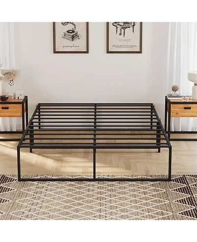 gaomon Metal Platform Bed Frame with Storage, Heavy Duty Bed Frame, Noise Free Mattress Frame with Strong Support Slats for Bed