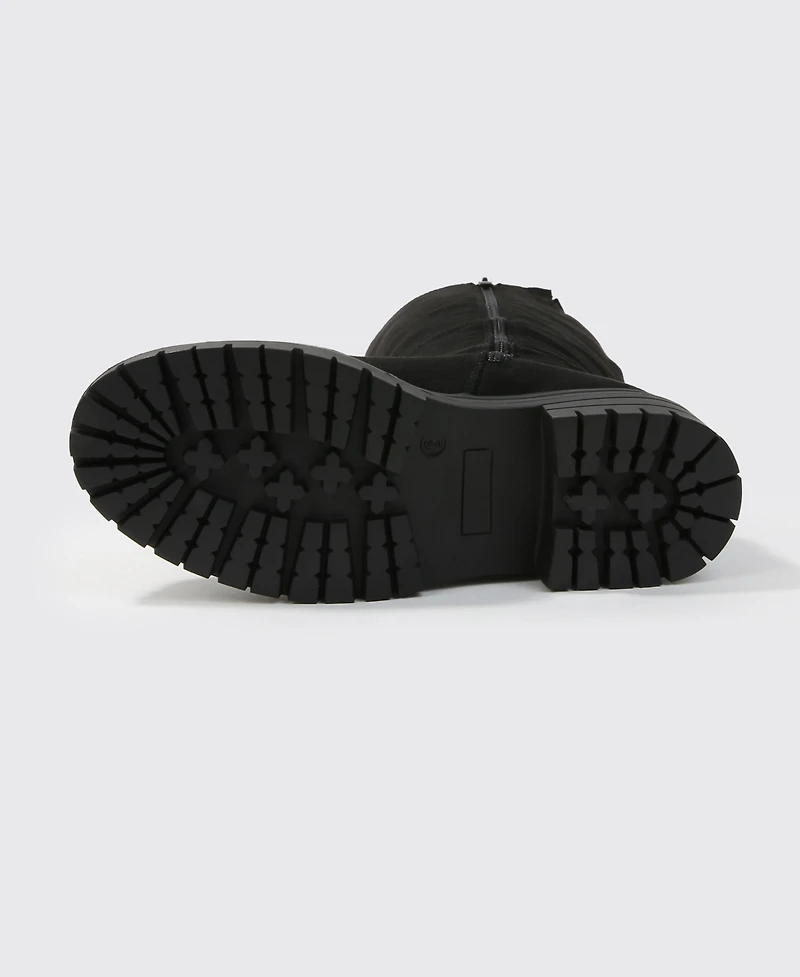 Berness Women's Beverly Microfiber Suede Lug Sole Boots