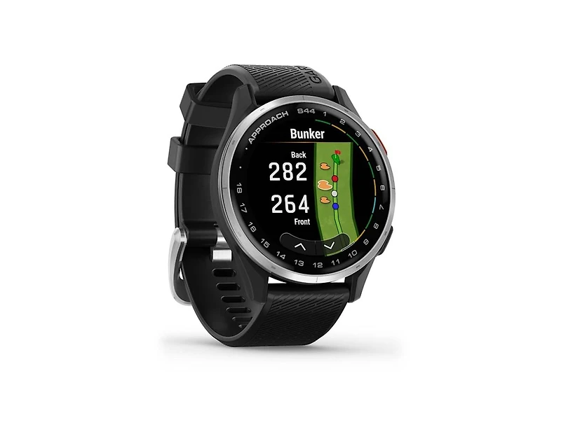 Garmin Approach S44, Silver/Black Silicone
